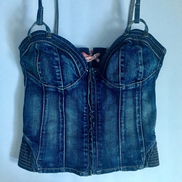 SOLD! Guess denim corset - Picture 2 of 4